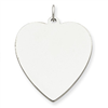 Sterling Silver Engraveable Heart Disc Charm