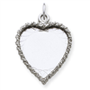 Sterling Silver Engraveable Heart Disc Charm
