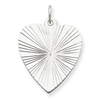 Sterling Silver Engraveable Heart Disc Charm