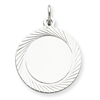 Sterling Silver Engraveable Round Disc Charm