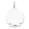 Sterling Silver Engraveable Disc Charm
