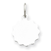 Sterling Silver Engraveable Disc Charm