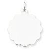 Sterling Silver Engraveable Disc Charm