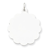Sterling Silver Engraveable Disc Charm