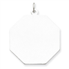 Sterling Silver Engraveable Octagon Disc Charm