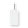 Sterling Silver Engraveable Rectangle Disc Charm