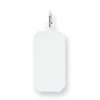Sterling Silver Engraveable Rectangle Disc Charm
