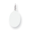 Sterling Silver Engraveable Oval Disc Charm