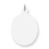 Sterling Silver Engraveable Oval Disc Charm
