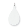 Sterling Silver Engraveable Teardrop Disc Charm