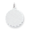 Sterling Silver Engraveable Round Patterned Disc Charm