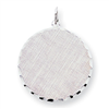 Sterling Silver Engraveable Round Patterned Disc Charm
