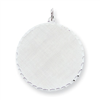 Sterling Silver Engraveable Round Patterned Disc Charm