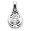 Sterling Silver Round CZ Pendant