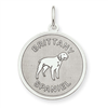 Sterling Silver Brittany Spaniel Disc Charm