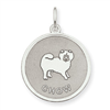 Sterling Silver Chow Disc Charm