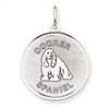 Sterling Silver Cocker Spaniel Disc Charm