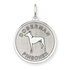 Sterling Silver Doberman Pinscher Disc Charm