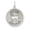 Sterling Silver Golden Retriever Disc Charm