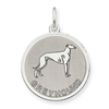 Sterling Silver Greyhound Disc Charm