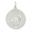 Sterling Silver Lhasa Apso Disc Charm