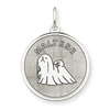 Sterling Silver Maltese Disc Charm