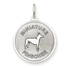 Sterling Silver Miniature Pinscher Disc Charm