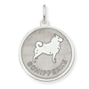 Sterling Silver Schipperke Disc Charm
