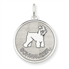 Sterling Silver Schnauzer Disc Charm