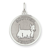 Sterling Silver Scottish Terrier Disc Charm