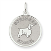 Sterling Silver Springer Spaniel Disc Charm