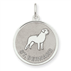 Sterling Silver St. Bernard Disc Charm