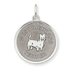 Sterling Silver West Highland Terrier Disc Charm