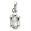Sterling Silver 3-D Angel Pendant