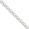 Sterling Silver 8.25mm Square Byzantine Chain