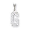 Sterling Silver Initial G Charm