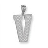 Sterling Silver Initial V Charm