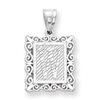 Sterling Silver Initial W Charm