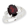Sterling Silver Garnet Ring
