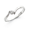 14k White Gold A Diamond ring