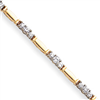 14k Two-tone A Diamond tennis bracelet