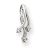 14k White Gold A Diamond pendant