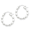 Sterling Silver Polished Twisted Hoop Earrings