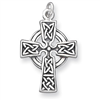 Sterling Silver Antiqued Celtic Cross Charm