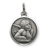 Sterling Silver Antiqued Raphael Angel Charm