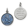 Sterling Silver Blue Epoxy Angel Charm
