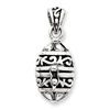 Sterling Silver Oval Prayer Box Pendant