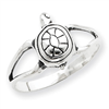 Sterling Silver Solid Turtle Ring