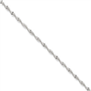 Sterling Silver 2mm Twisted Herringbone Chain bracelet