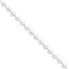 Sterling Silver 18inch Hollow Polished Fancy Beaded Necklace chain